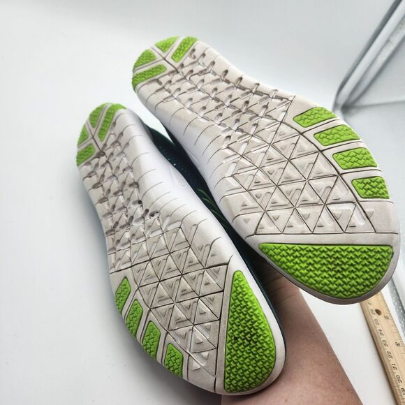 Nike Free Run Motion Flyknit Running Shoes Lightweight Womens Size 8 Blue Green - Picture 8 of 8